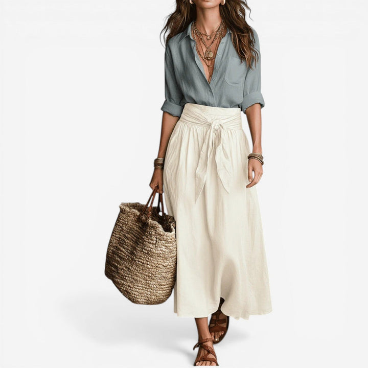 Aurea Fluid Midi Skirt Set - 5