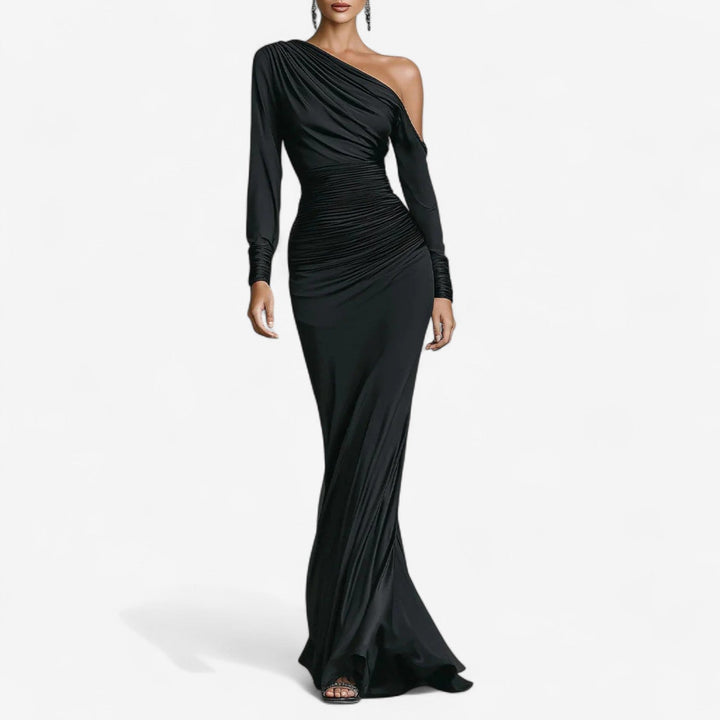 Asymmetric Ruche Dress