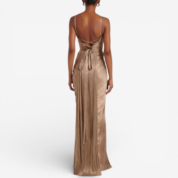 Aliona Long Pleated Dress - 2
