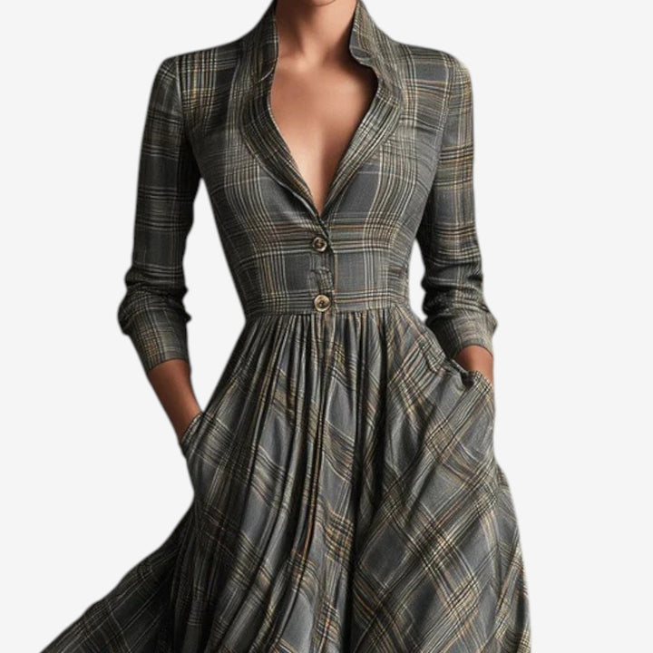 Laila Checked Chic Dress - 2