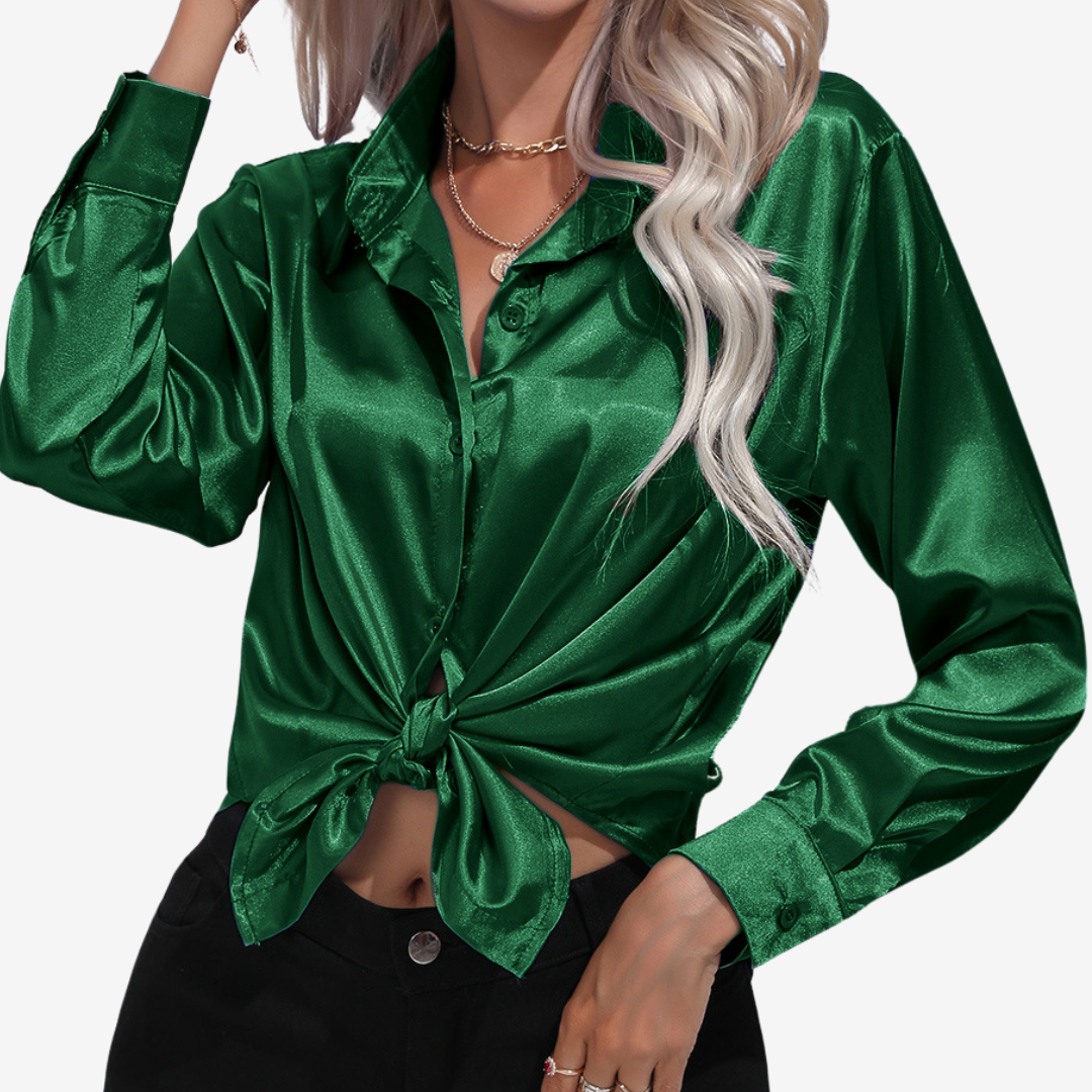 Alvira™ Camisa Elegante de Seda 12
