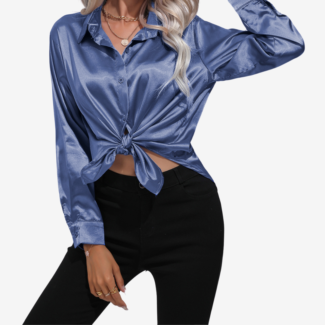 Alvira™ Camisa Elegante de Seda 21