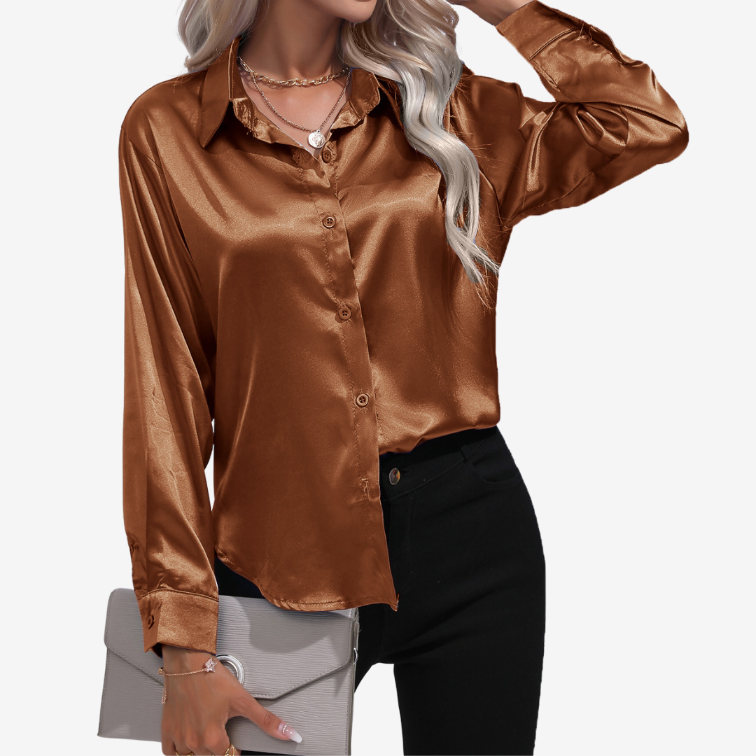Alvira™ Camisa Elegante de Seda 23