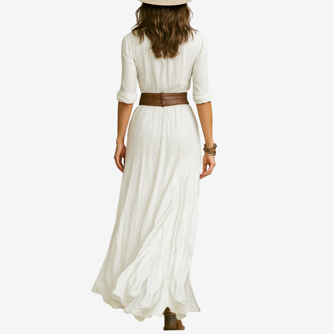 Vestido Maxi Eve™ Fluido Con Cinturón 2