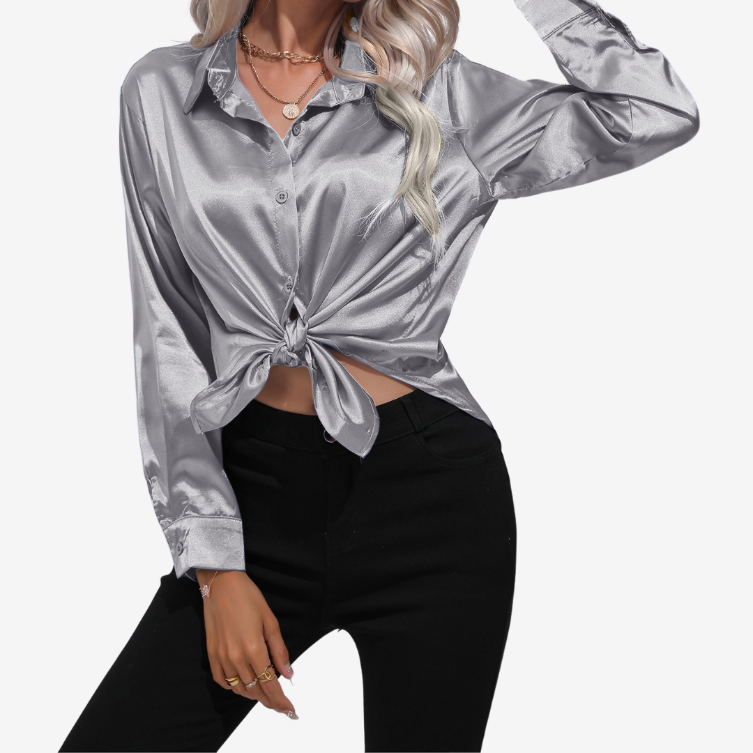 Alvira™ Camisa Elegante de Seda 29