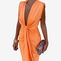 Assia Vestido Midi Drapeado 3