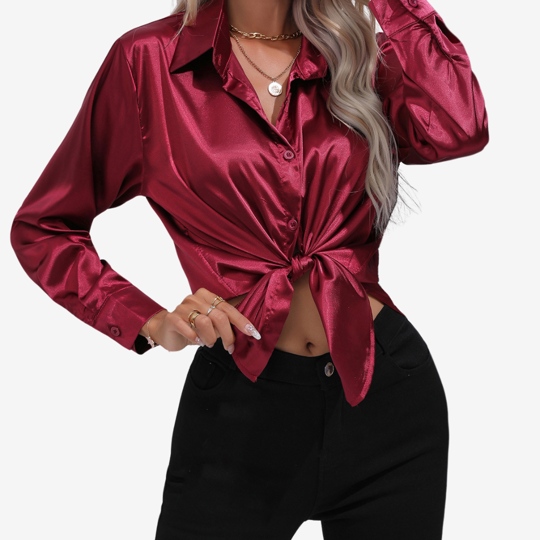 Alvira™ Camisa Elegante de Seda 10