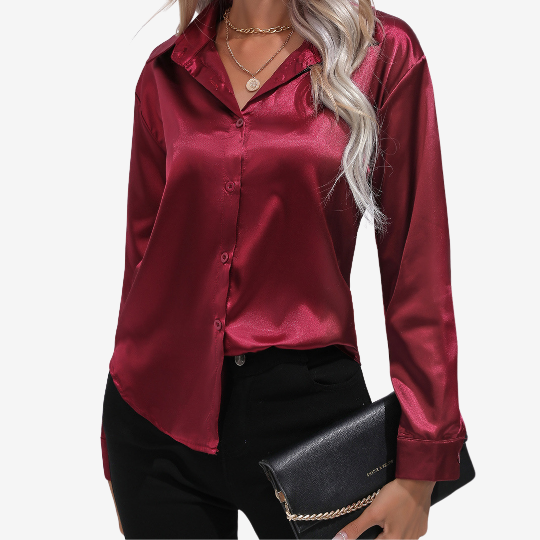 Alvira™ Camisa Elegante de Seda 8
