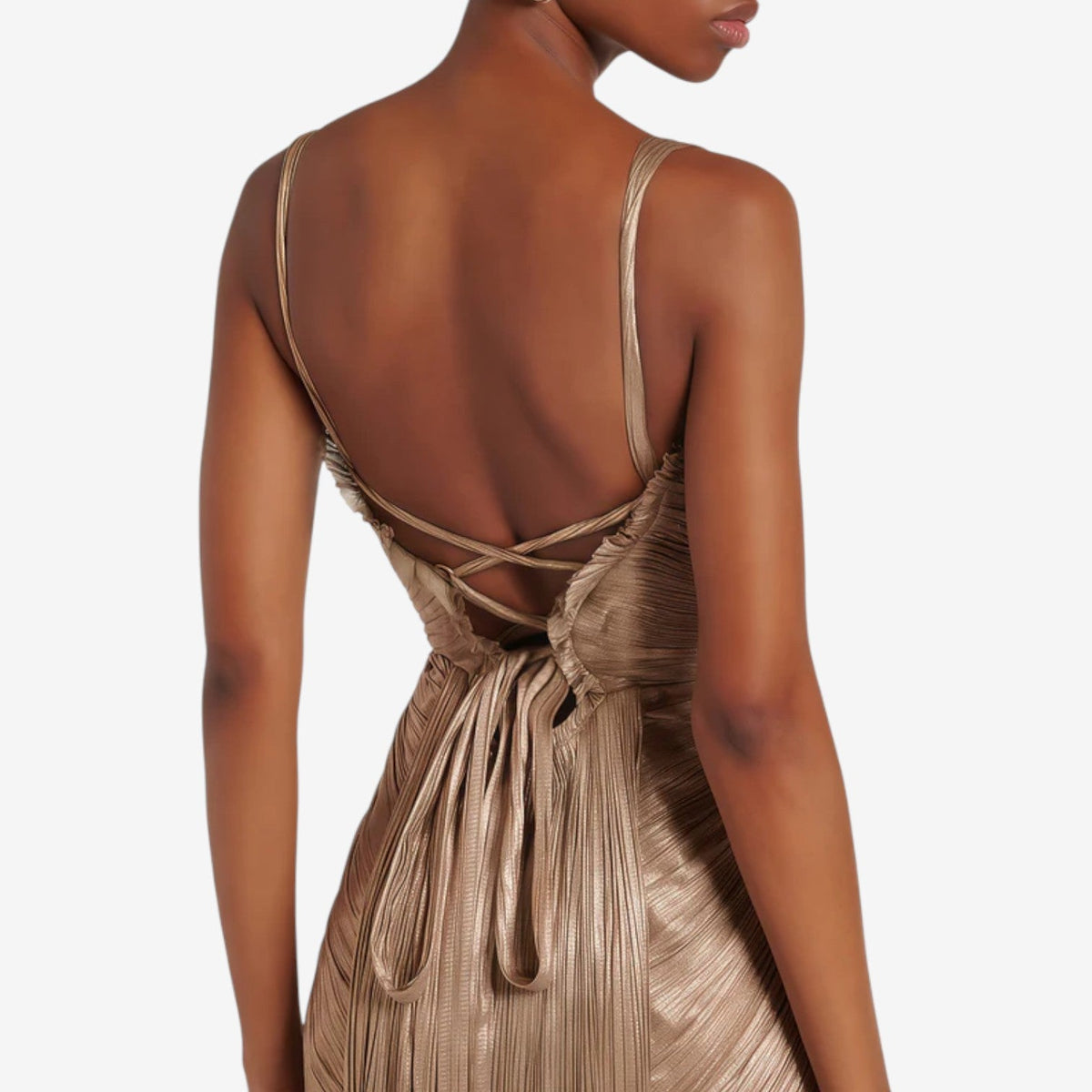 Aliona Vestido Manga Larga Plisado 4