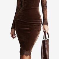 Scaroni Vestido Midi de Terciopelo 3