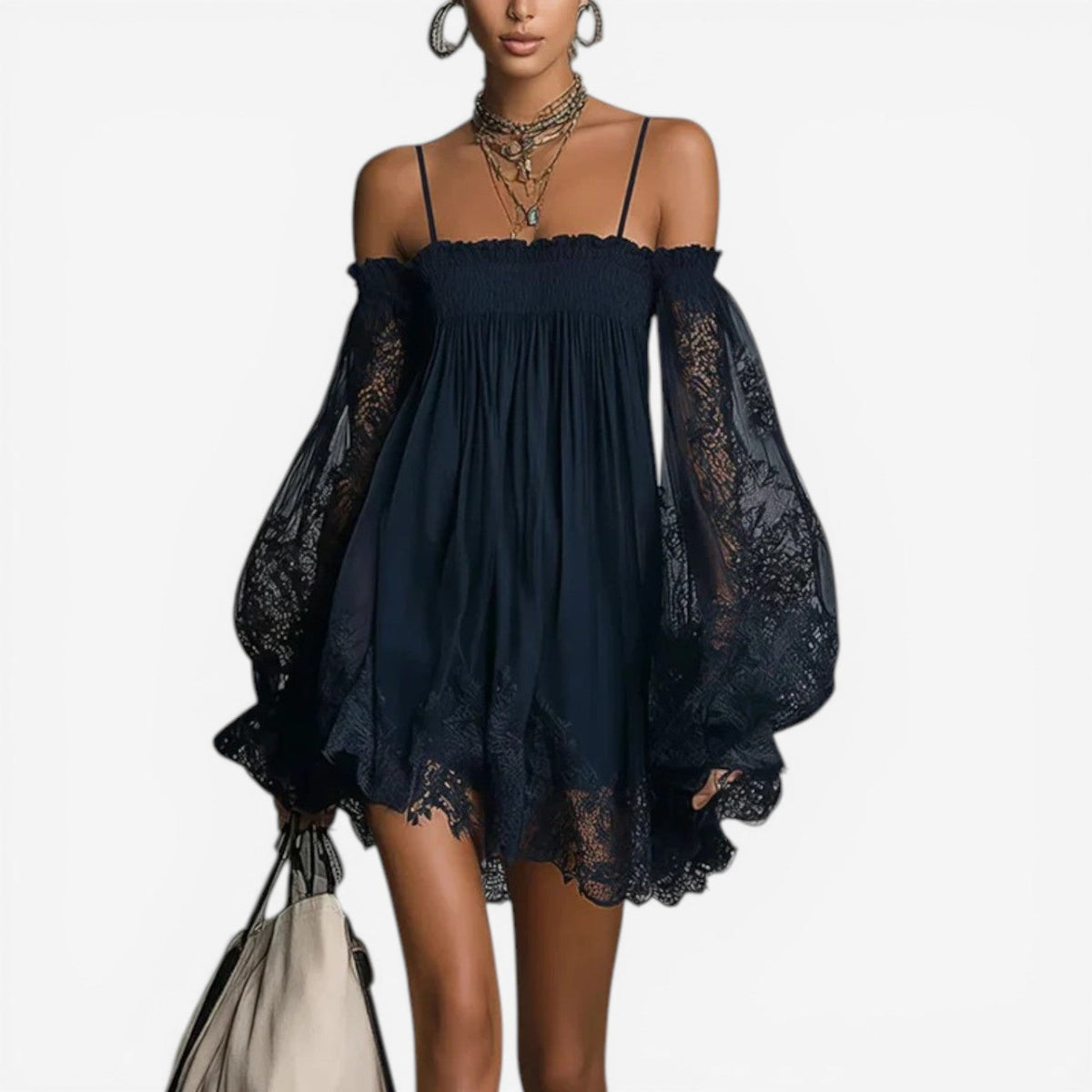 Julliana Vestido Corto de Encaje 1