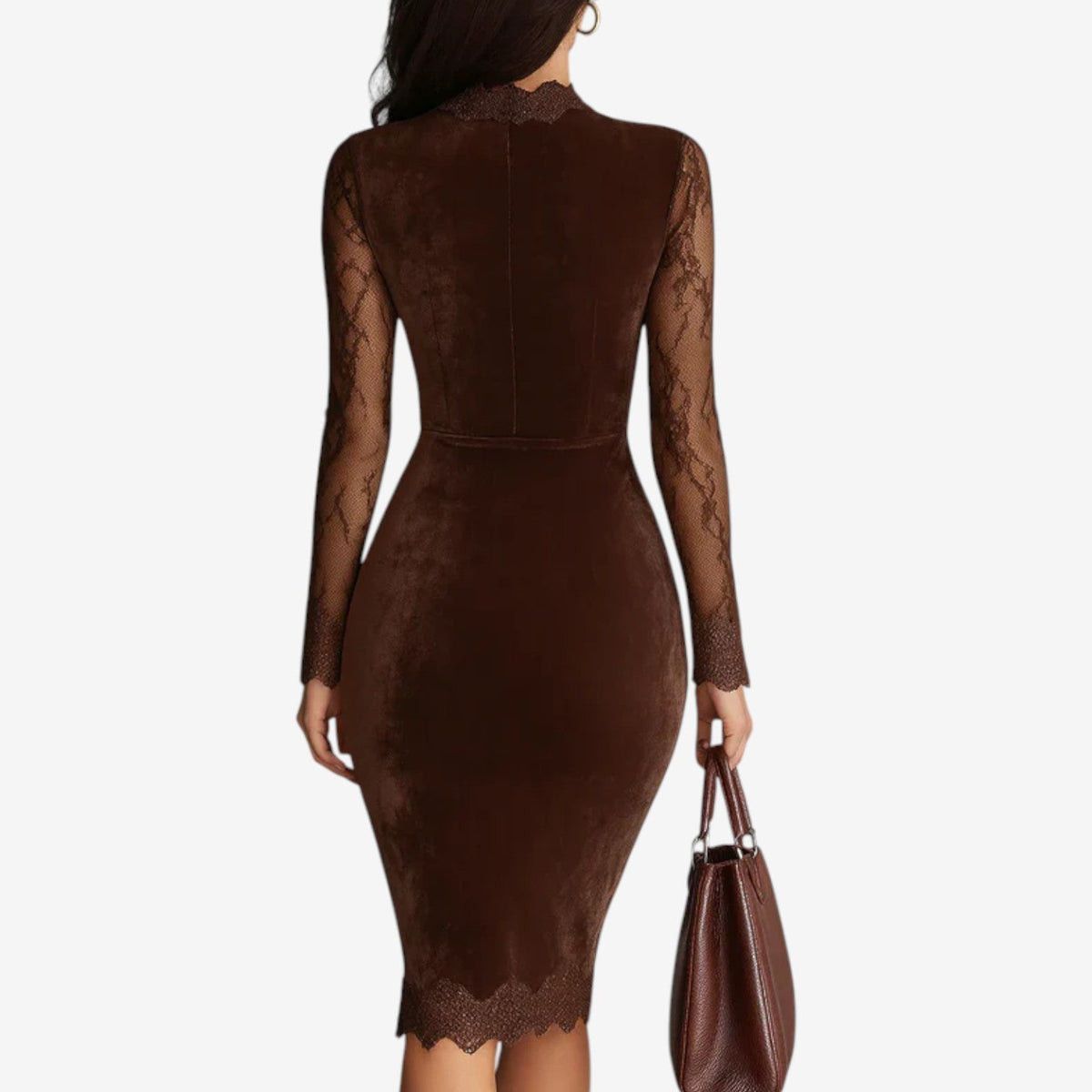 Scaroni Vestido Midi de Terciopelo 4